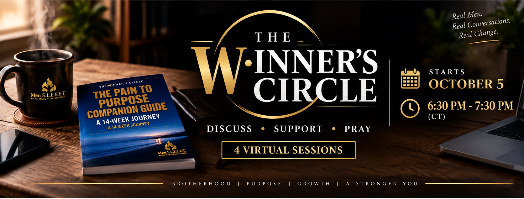 The Winner's Circle — Starts October 5 at 6:30 PM CT — Discuss, Support, Pray — 4 Virtual Sessions